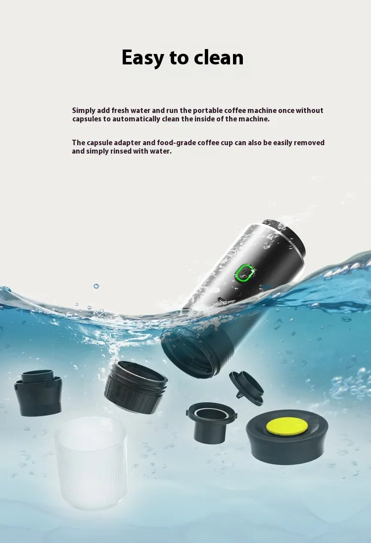 Portable Capsule Coffee Maker - USB Rechargeable